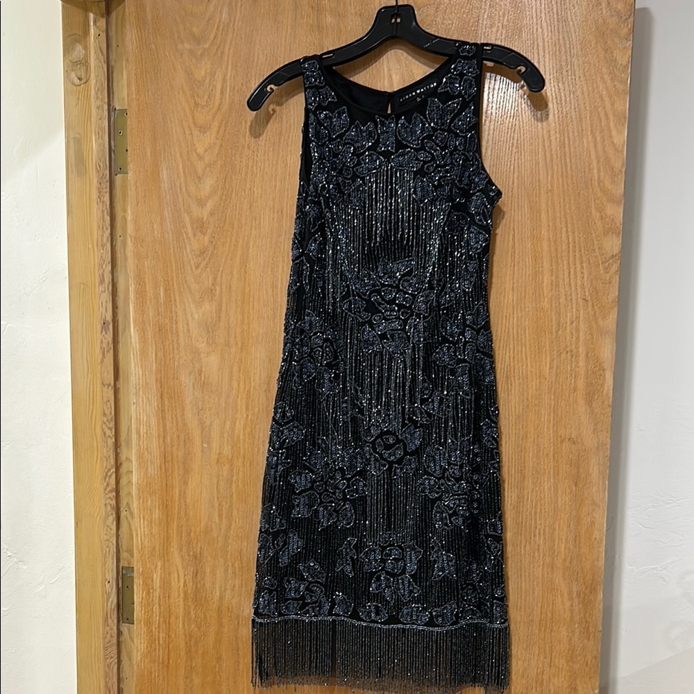 Elegant Black Beaded Dress